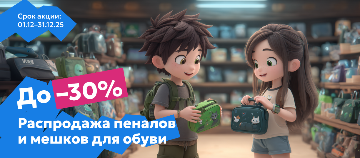 мешки и пеналы 30%
